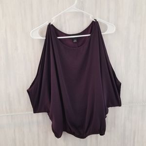 Cold shoulder batwing blouse